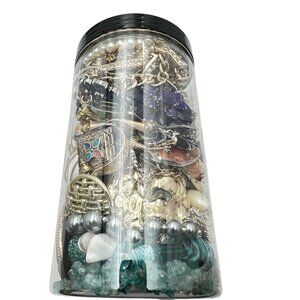 Mystery Jewelry Jar #1043 Wearable Quality Pieces 2lbs Necklace Bracelet Earring